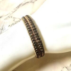 Brown beaded cord bracelet